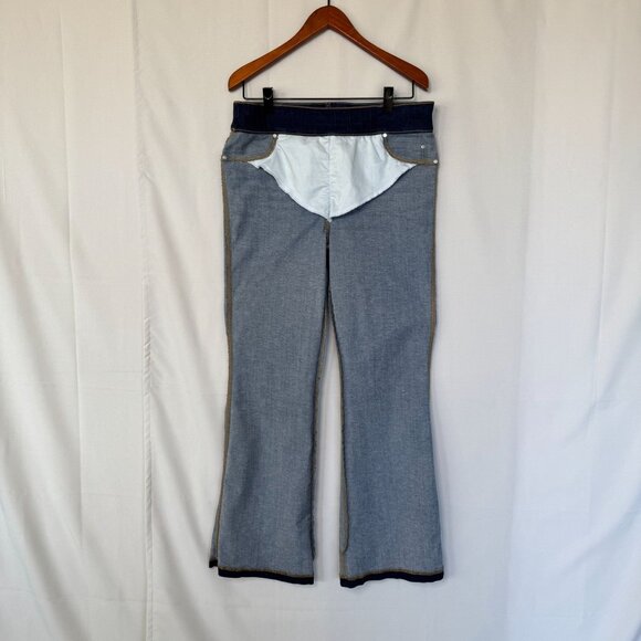 Spanx Flare Bootcut Pull On Jeans in Midnight Shade Plus Size 1X Regular - Picture 8 of 16